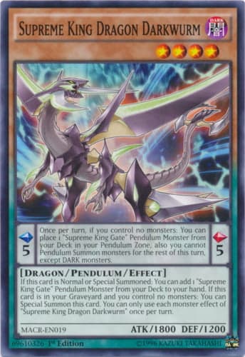 Supreme King Dragon Darkwurm - MACR-EN019 Common 1st Edition