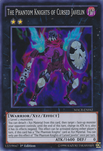 The Phantom Knights of Cursed Javelin - MACR-EN042 Super Rare 1st Edition