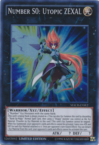 Number S0: Utopic ZEXAL - MACR-ENSE2 Super Rare Limited Edition