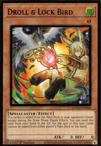 Droll & Lock Bird - MAGO-EN006 Premium Gold Rare 1st Edition