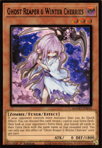 Ghost Reaper & Winter Cherries - MAGO-EN010 Premium Gold Rare 1st Edition