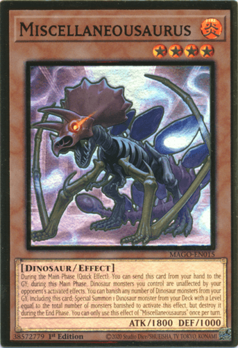 Miscellaneousaurus - MAGO-EN015 Premium Gold Rare 1st Edition