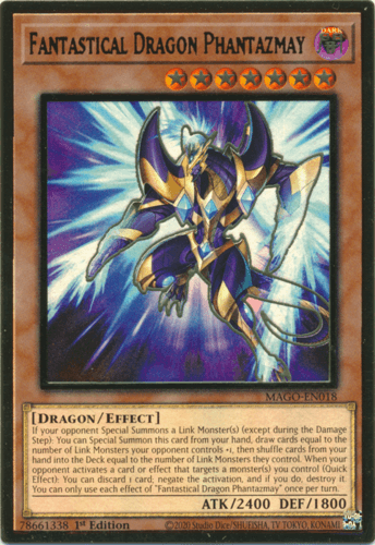 Fantastical Dragon Phantazmay - MAGO-EN018 Premium Gold Rare 1st Edition
