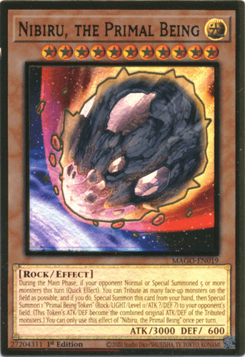 Nibiru, the Primal Being - MAGO-EN019 Premium Gold Rare 1st Edition