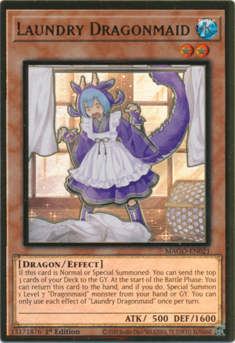 Laundry Dragonmaid - MAGO-EN021 Premium Gold Rare 1st Edition