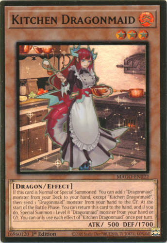 Kitchen Dragonmaid - MAGO-EN022 Premium Gold Rare 1st Edition