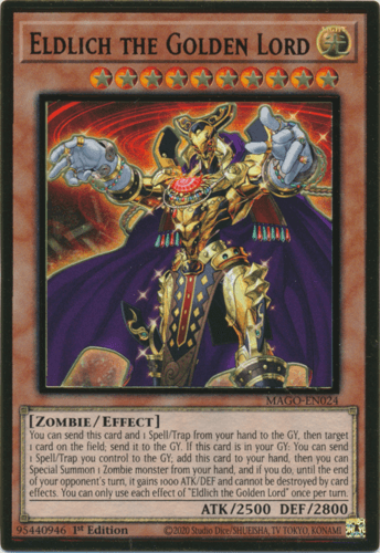 Eldlich the Golden Lord - MAGO-EN024 Premium Gold Rare 1st Edition