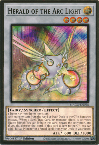 Herald of the Arc Light - MAGO-EN028 Premium Gold Rare 1st Edition