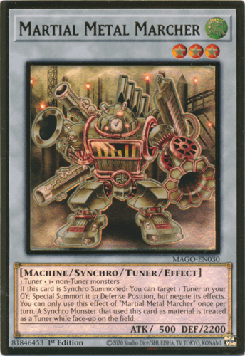 Martial Metal Marcher - MAGO-EN030 Premium Gold Rare 1st Edition