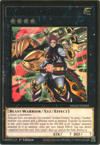 Zoodiac Drident - MAGO-EN036 Premium Gold Rare 1st Edition