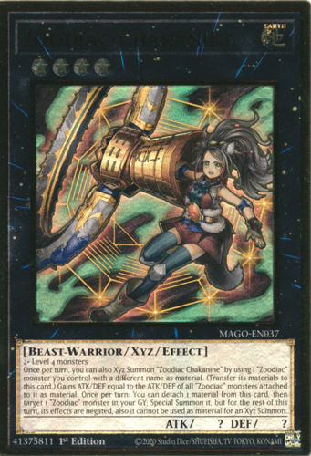 Zoodiac Chakanine - MAGO-EN037 Premium Gold Rare 1st Edition