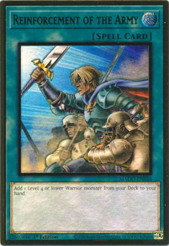 Reinforcement of the Army - MAGO-EN046 Premium Gold Rare 1st Edition