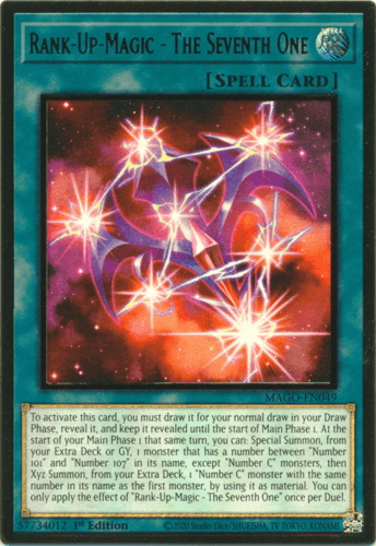 Rank-Up-Magic - The Seventh One - MAGO-EN049 Premium Gold Rare 1st Edition