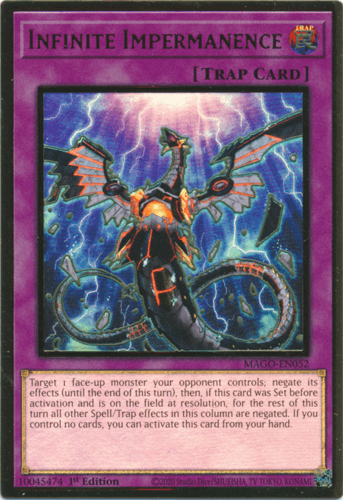 Infinite Impermanence - MAGO-EN052 Premium Gold Rare 1st Edition