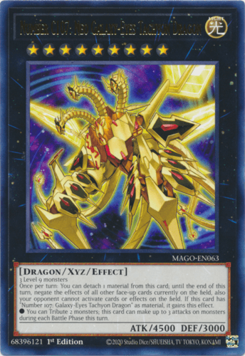 Number C107: Neo Galaxy-Eyes Tachyon Dragon - MAGO-EN063 Rare 1st Edition