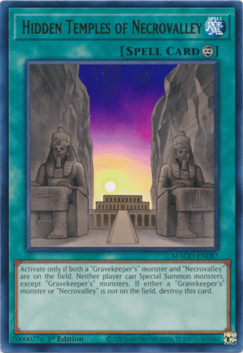 Hidden Temples of Necrovalley - MAGO-EN087 Rare 1st Edition