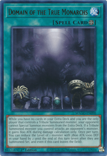Domain of the True Monarchs - MAGO-EN090 Rare 1st Edition