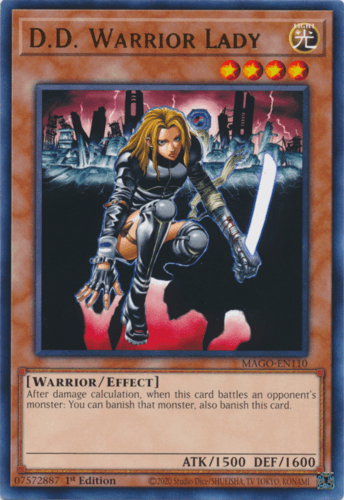D.D. Warrior Lady - MAGO-EN110 Rare 1st Edition