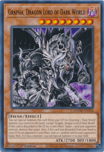 Grapha, Dragon Lord of Dark World - MAGO-EN118 Rare 1st Edition
