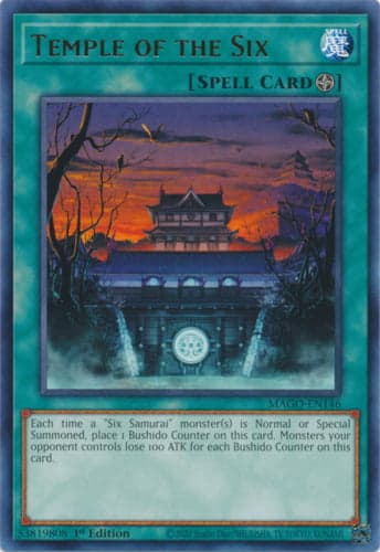 Temple of the Six - MAGO-EN146 Rare 1st Edition