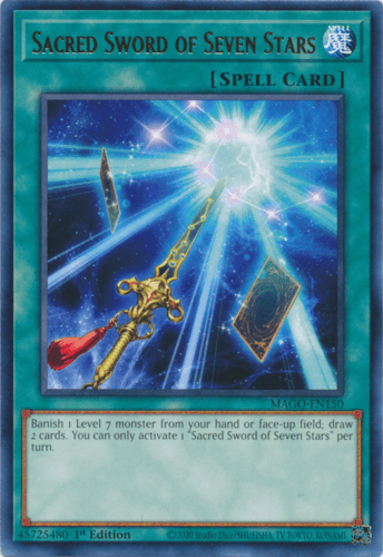Sacred Sword of Seven Stars - MAGO-EN150 Rare 1st Edition