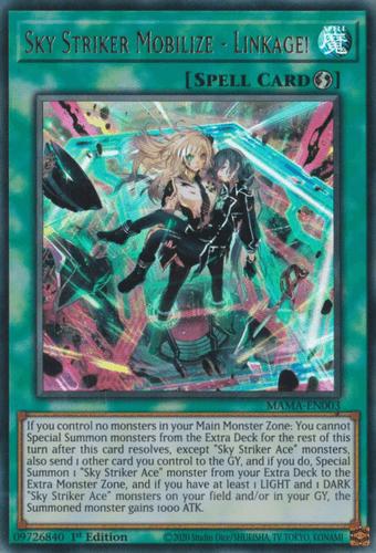 Sky Striker Mobilize - Linkage! - MAMA-EN003 Ultra Rare 1st Edition
