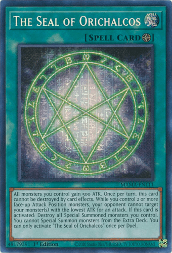 The Seal of Orichalcos - MAMA-EN111 Secret Pharaoh’s Rare 1st Edition