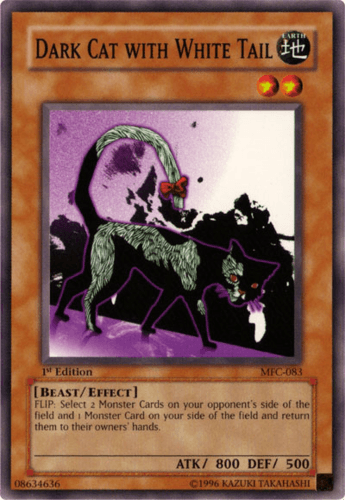 Dark Cat with White Tail - MFC-083 Common 1st Edition