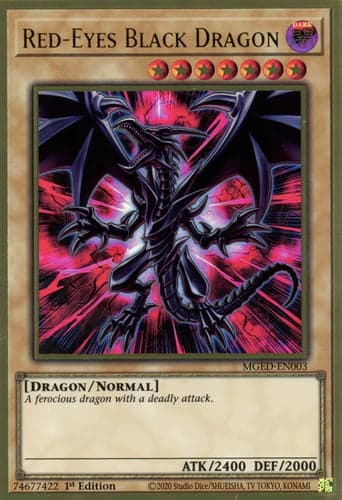 Red-Eyes Black Dragon - MGED-EN003 Premium Gold Rare 1st Edition