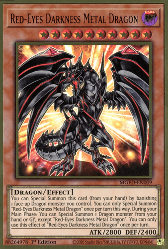 Red-Eyes Darkness Metal Dragon - MGED-EN009 Premium Gold Rare 1st Edition