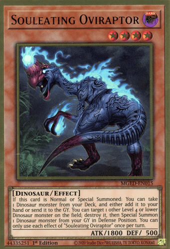 Souleating Oviraptor - MGED-EN015 Premium Gold Rare 1st Edition