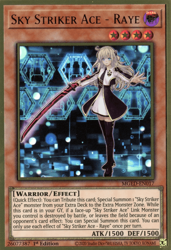 Sky Striker Ace - Raye - MGED-EN017 Premium Gold Rare 1st Edition