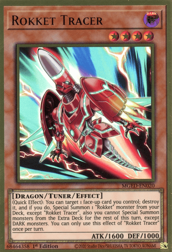 Rokket Tracer - MGED-EN020 Premium Gold Rare 1st Edition