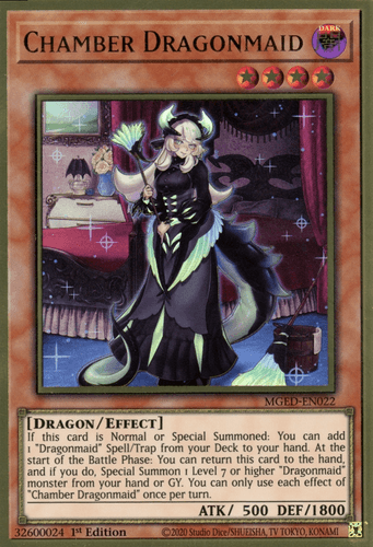 Chamber Dragonmaid - MGED-EN022 Premium Gold Rare 1st Edition