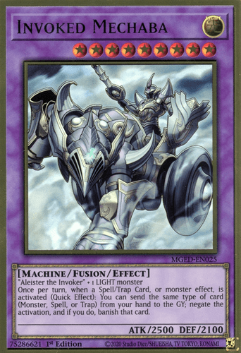 Invoked Mechaba - MGED-EN025 Premium Gold Rare 1st Edition