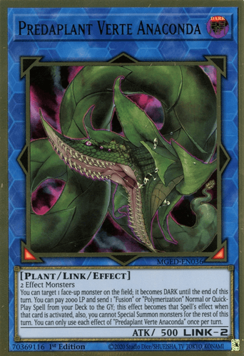 Predaplant Verte Anaconda - MGED-EN036 Premium Gold Rare 1st Edition