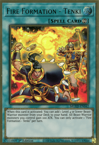 Fire Formation - Tenki - MGED-EN042 Premium Gold Rare 1st Edition