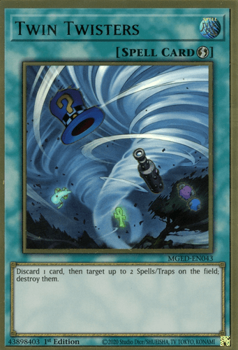 Twin Twisters - MGED-EN043 Premium Gold Rare 1st Edition