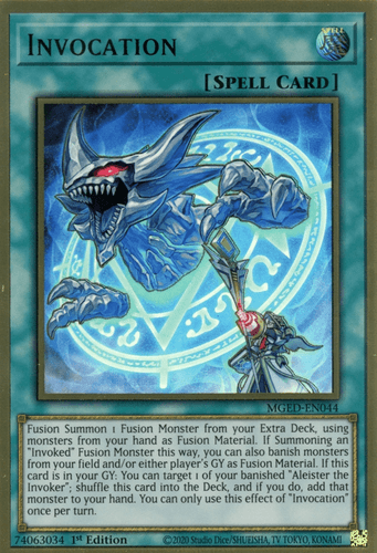 Invocation - MGED-EN044 Premium Gold Rare 1st Edition