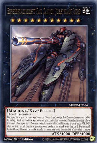 Superdreadnought Rail Cannon Juggernaut Liebe - MGED-EN066 Rare 1st Edition