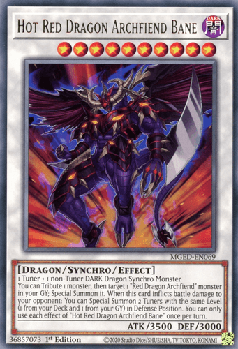 Hot Red Dragon Archfiend Bane - MGED-EN069 Rare 1st Edition
