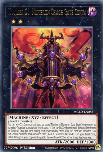 Number C1: Numeron Chaos Gate Sunya - MGED-EN082 Rare 1st Edition