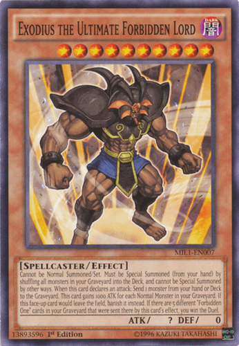 Exodius the Ultimate Forbidden Lord - MIL1-EN007 Common 1st Edition