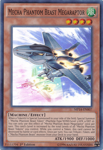 Mecha Phantom Beast Megaraptor - MP14-EN007 Super Rare 1st Edition