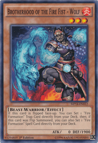 Brotherhood of the Fire Fist - Wolf - MP14-EN012 Common 1st Edition