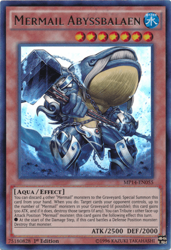 Mermail Abyssbalaen - MP14-EN055 Ultra Rare 1st Edition