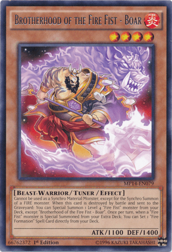 Brotherhood of the Fire Fist - Boar - MP14-EN079 Rare 1st Edition