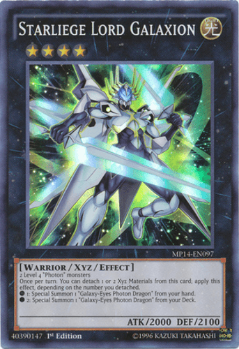 Starliege Lord Galaxion - MP14-EN097 Super Rare 1st Edition