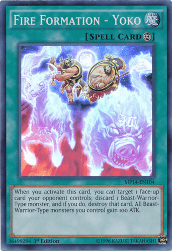 Fire Formation - Yoko - MP14-EN104 Super Rare Unlimited