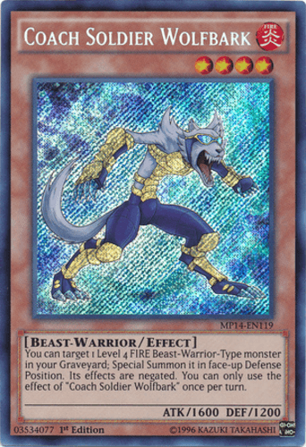 Coach Soldier Wolfbark - MP14-EN119 Secret Rare Unlimited
